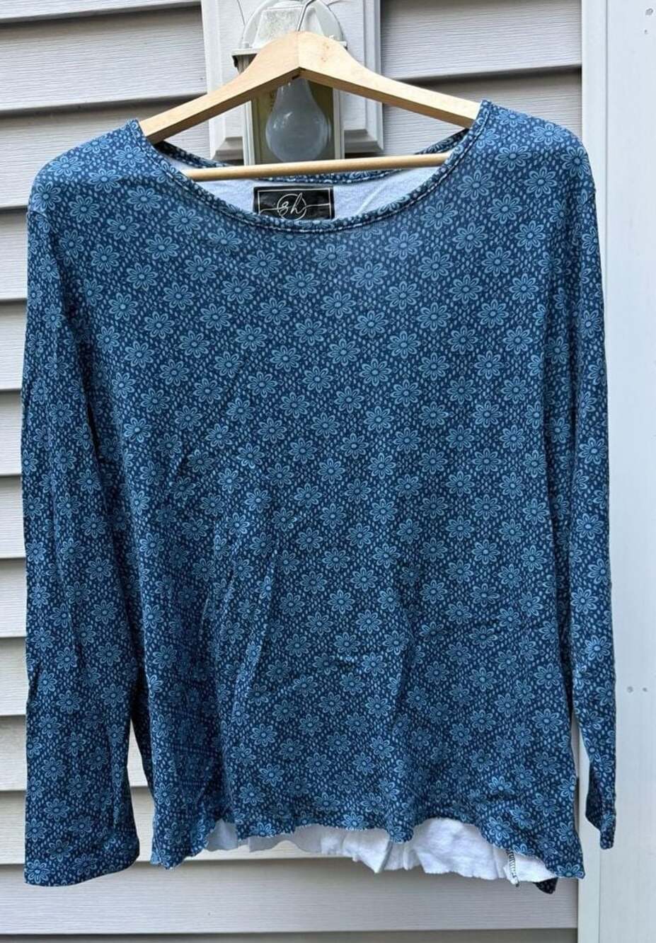 Sag Harbor New York Women's Floral Knit Long Sleeve Top, 3XL